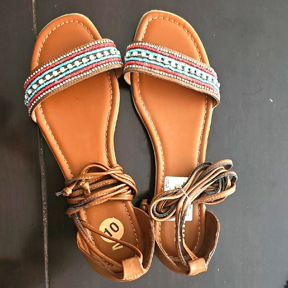 Women's Open Toe Beaded Sandals